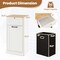 Costway Laundry Cabinet Freestanding Tilt Out Laundry Hamper with Basket Drawer Organizer
